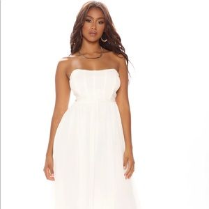 Brand New with Tags Fashionnova White Bora Bora Jumpsuit